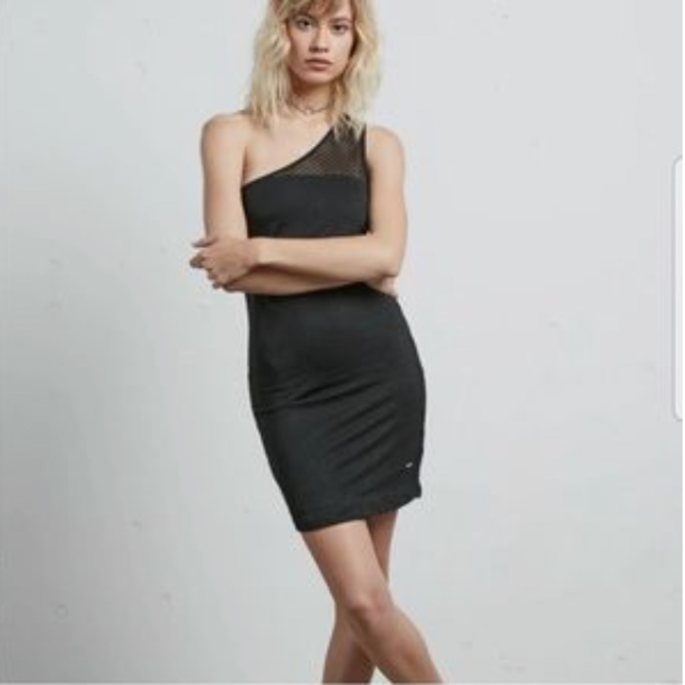 Volcom | One Shoulder Bodycon Dress Black